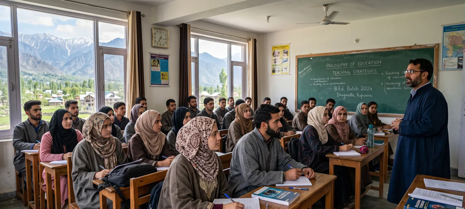 B.Ed classroom at Sheikh-ul-Alam College of Education, Drugmulla, Kupwara