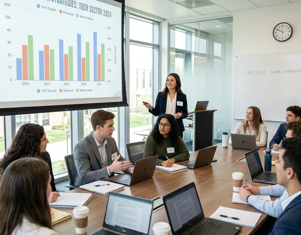 Bachelor of Business Administration students in class